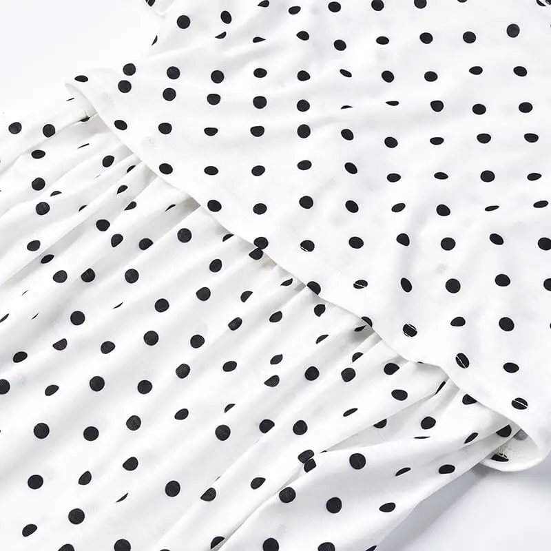 
2021 Maternity Care Mummy Cotton Super Soft Round Collar polka dot Short-Sleeve Midi A Empire Waist Women Dress For Nursing 
