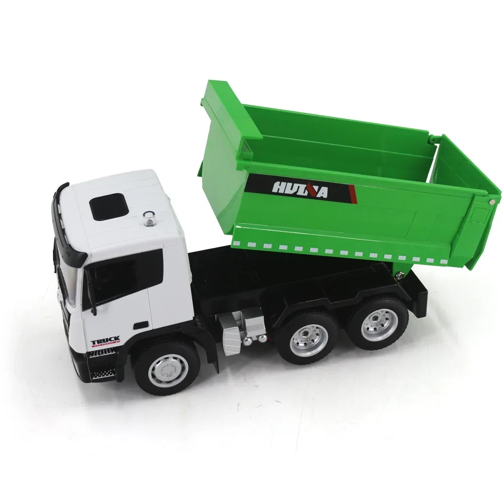 HUINA 1556 RC Dump Truck  9 Channels 1/18 Electric Car Engineering Vehicle Excavator 2.4G Radio Controlled Cars Toys for Boy