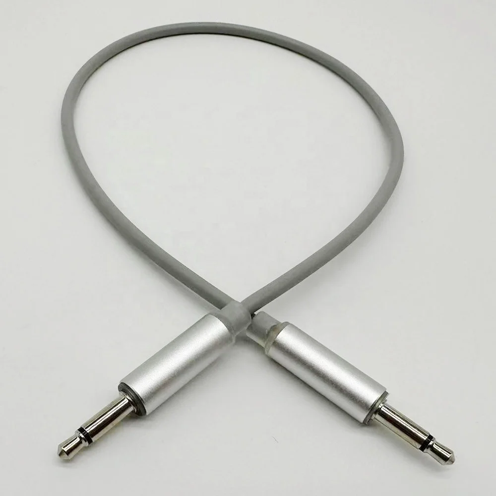 custom color 3.5mm jack male to male Mono extension aux LED audio cable with LED lamp