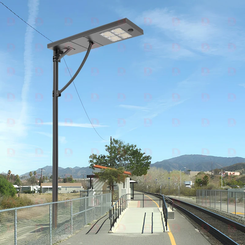 Dawn Patented product 30w 180lm led all in one solar street light remote control ip65 outdoor waterproof  in smart cities
