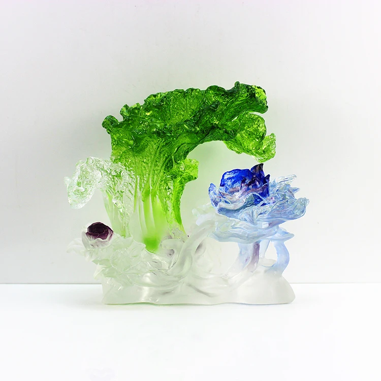 Wholesale Chinese Style Lucky Jade Cabbage Model And Fortune Cabbage Statues For Sale