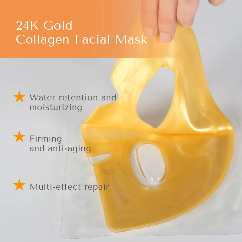 Vegan Fruit Vitamin C Facial Sheet Mask Skin Care Golden Collagen Crystal Facial Mask Wholesale From Japan