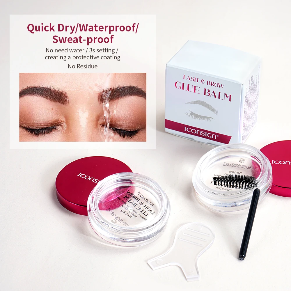 Iconsign Brow Gel 8g Lash and Brow Lift Balm Waterproof Vegan Eyebrow Enhancer Freeze Brow Soap Styling Wax Eyebrow Makeup