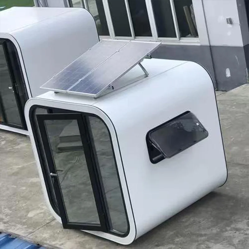 Outdoor creative hotel B&B mobile home space capsule house office pod prefabricated mobile house apple cabin