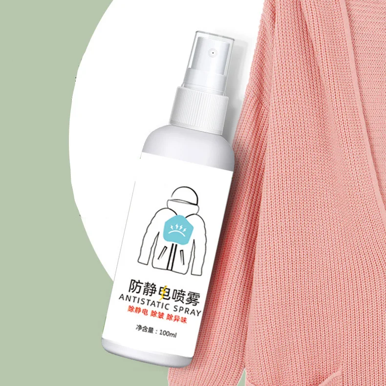 Anti-Static Spray Portable Reduce Static Cling Removes Wrinkles Static Remover For Clothes