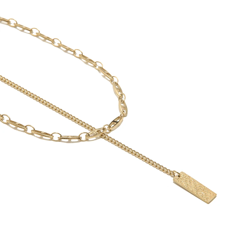 European And American Creative Stainless Steel Pig Nose 18k Gold Plated Necklace Chain