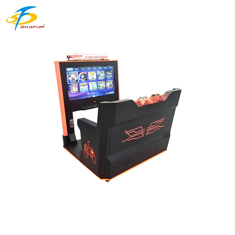 Hot Sales Console PC Game Machine with 2 Players Coin Banknote Operated 60-80 Games for Arcade Hall Game Center