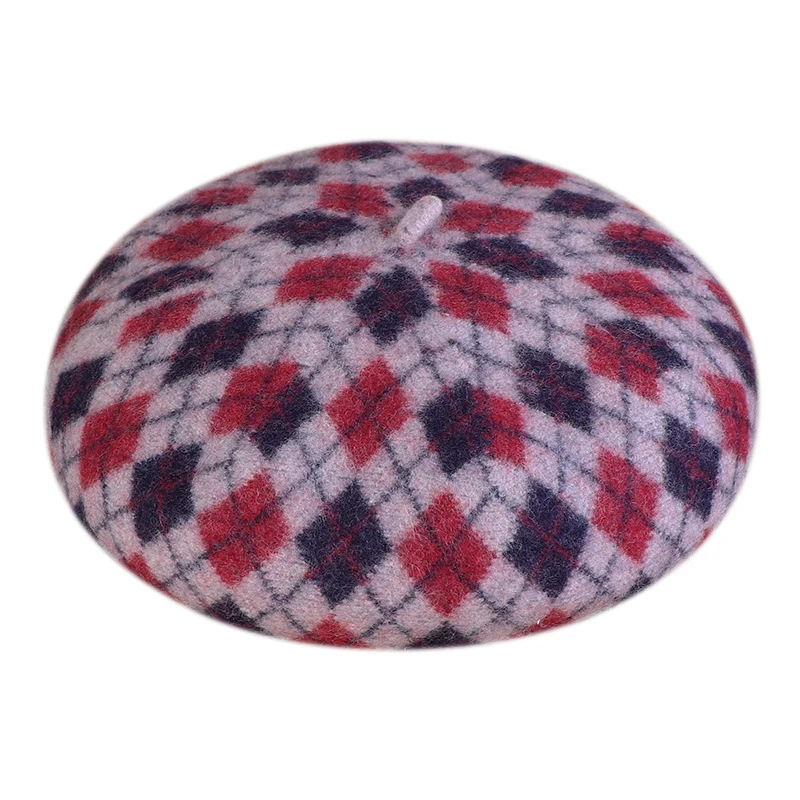 Lady Vintage Wool Beret Retro Woolen Painter Hat High Quality Colorful Beret