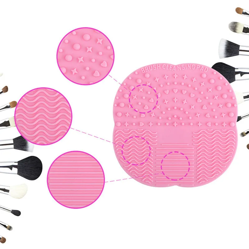 
Multifunction Makeup Brushes Cleaning Mat Scrubber Board Clean Tool Private Label Silicone Brush Cleaner 