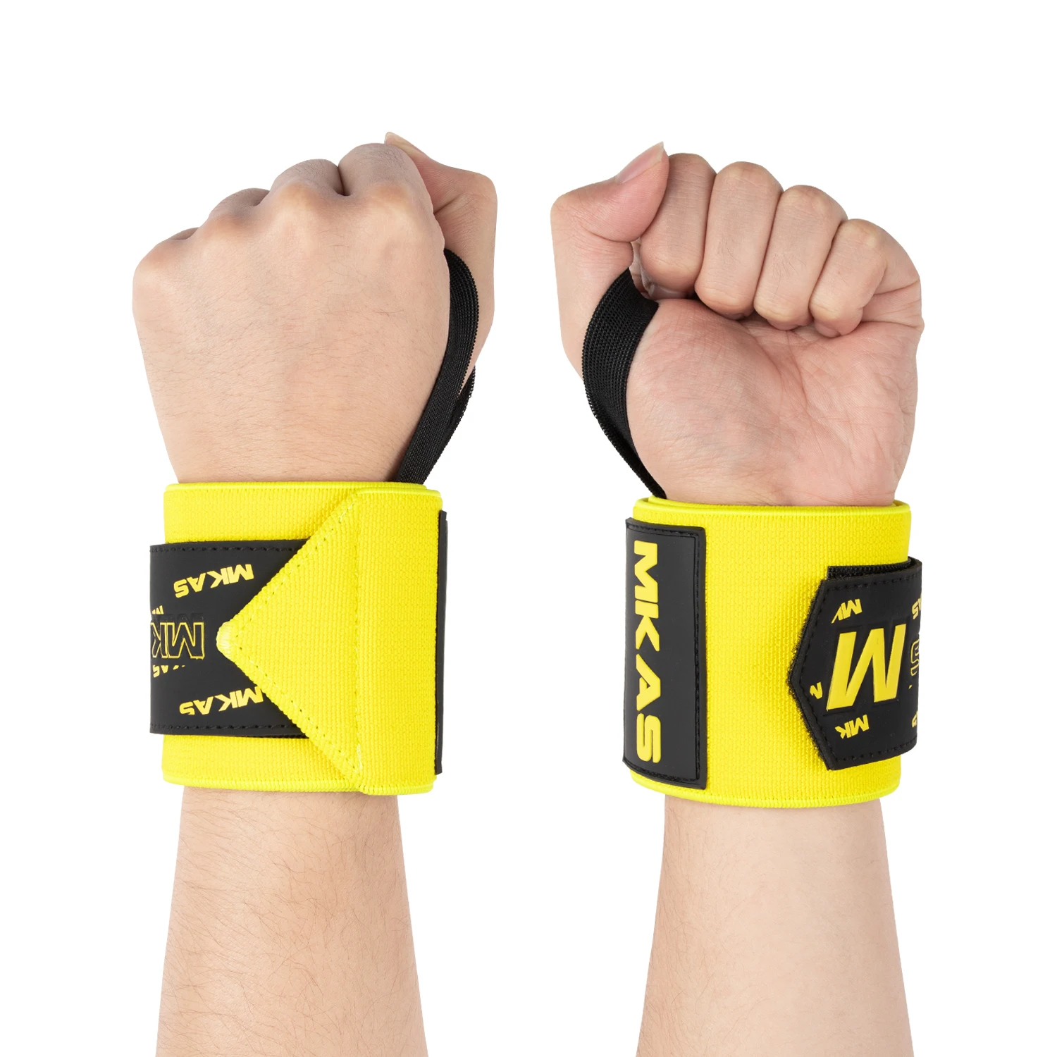 MKAS High Quality Hot Sale Wrist Wrap Custom Fitness Weightlifting Breathable Weightlifting Anti-slip Wrist Wraps