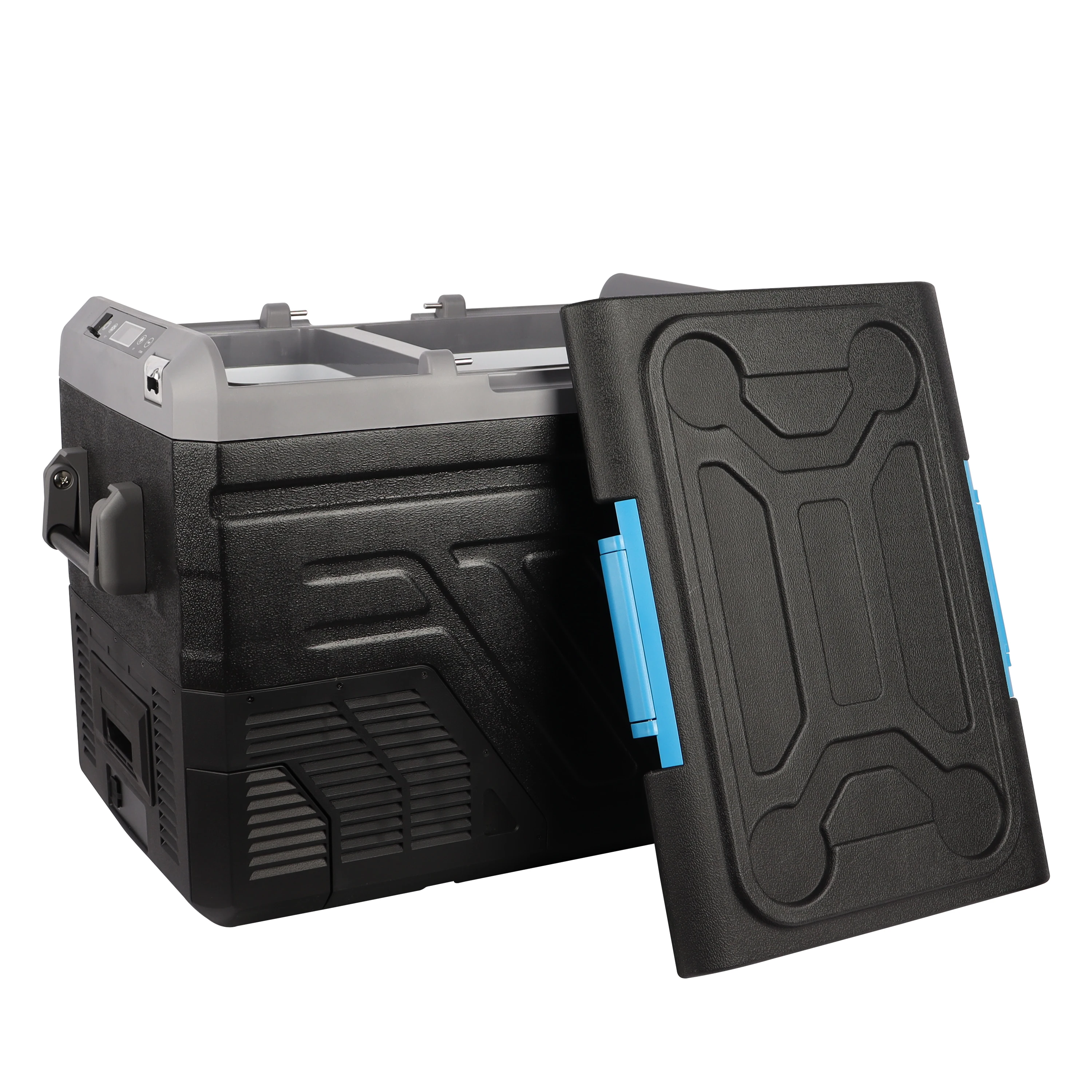 high quality Camp 50L 12V Car Refrigerator Freezer AC DC Compressor Electric Fridge Portable Cooler With Digital Display