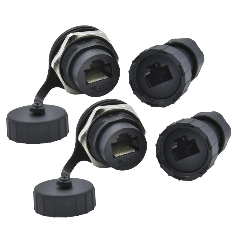cat6a cat7 ftp rj45 toolless connector 14p sftp ip67 ip68 waterproof color ethernet adapter plug d series rj45 connector