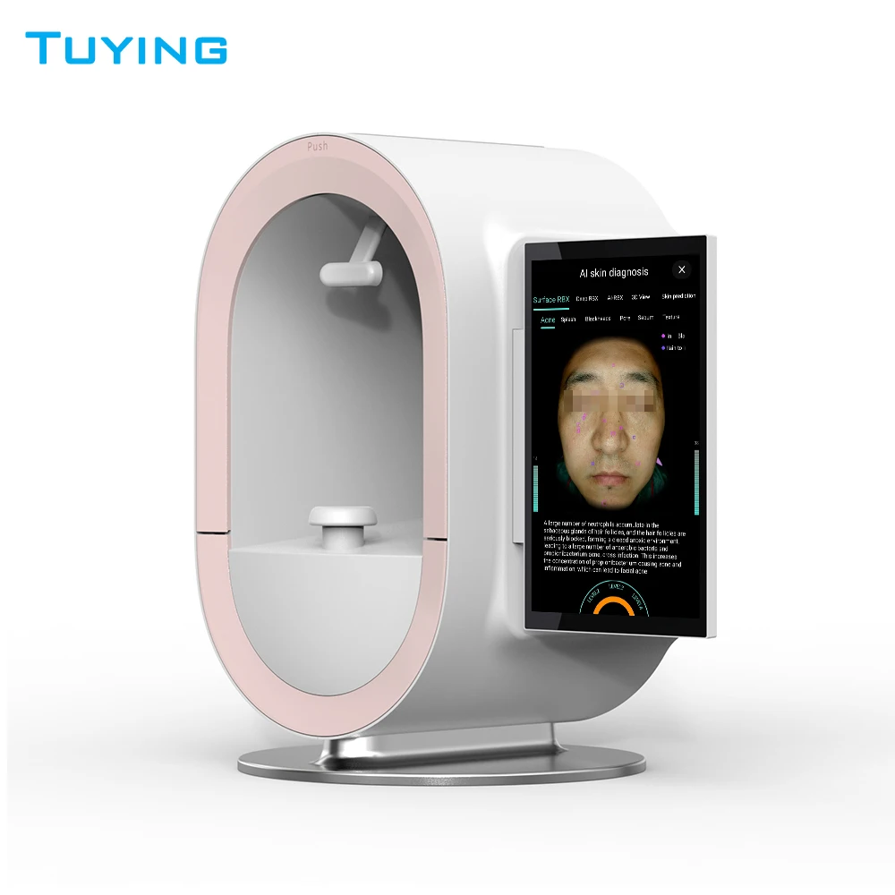 2024 newest Spa artificial intelligence visia skin moisture analyzer machine for 15 skin problem analysis Machine