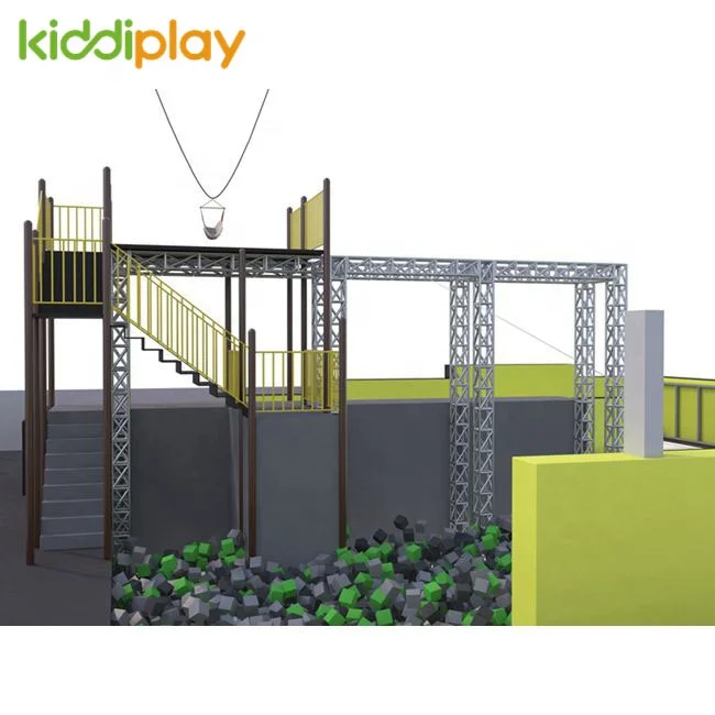 Popular exciting games indoor large slide ball pit trampoline park wholesale playground equipment