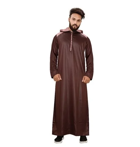 Latest white thobe Design  Islamic Thobe Arab Daffah Men Muslim Jubbah cotton Clothing  thobe for men