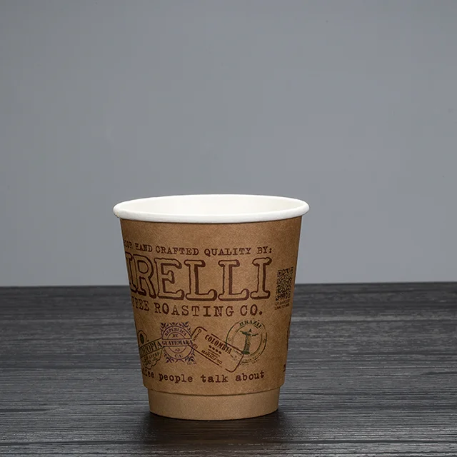  LOKYO 8OZ 12OZ 16OZ Disposable Double Wall paper cup Takeout Coffee Cup With