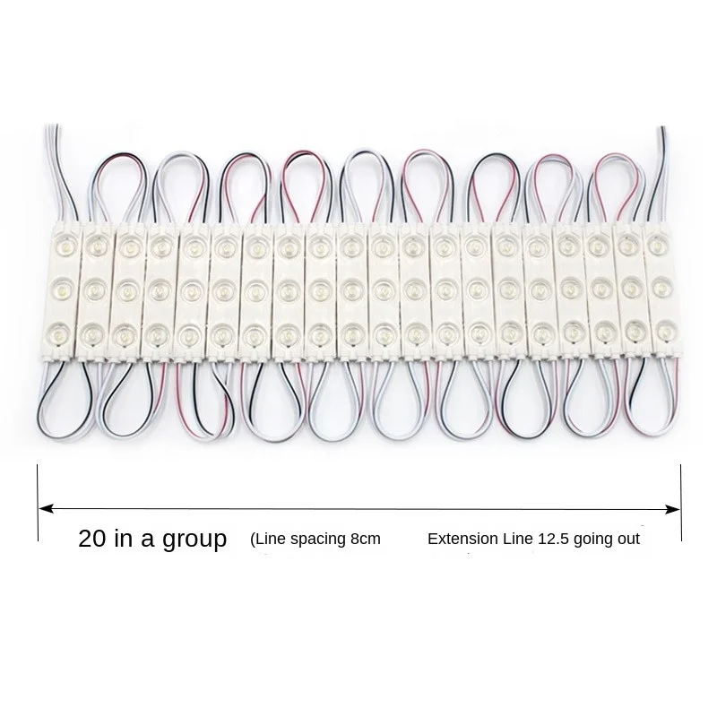 Outdoor Sign Advertising Module LED Light 12V 1.5W 2835 Warm White/Blue/Yellow Emitting IP65 Rated Green/Yellow Color