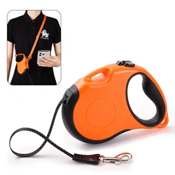 Truelove Extendable 5M High-Vis Canine Leash with Comfortable Shoulder Harness for Hands-Free Use