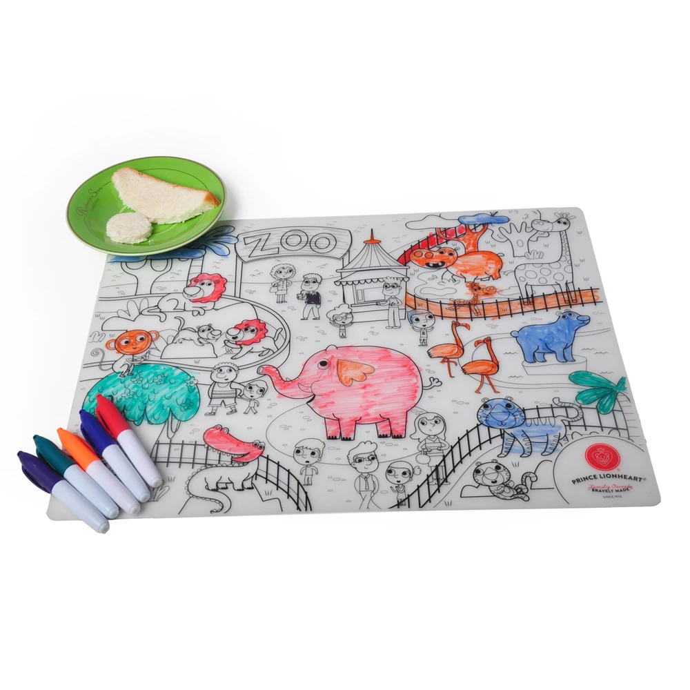 Wholesale Magic Water Baby Doodle Mat Silicone Coloring Doodle Placemat Silicone Drawing Mat for Kids