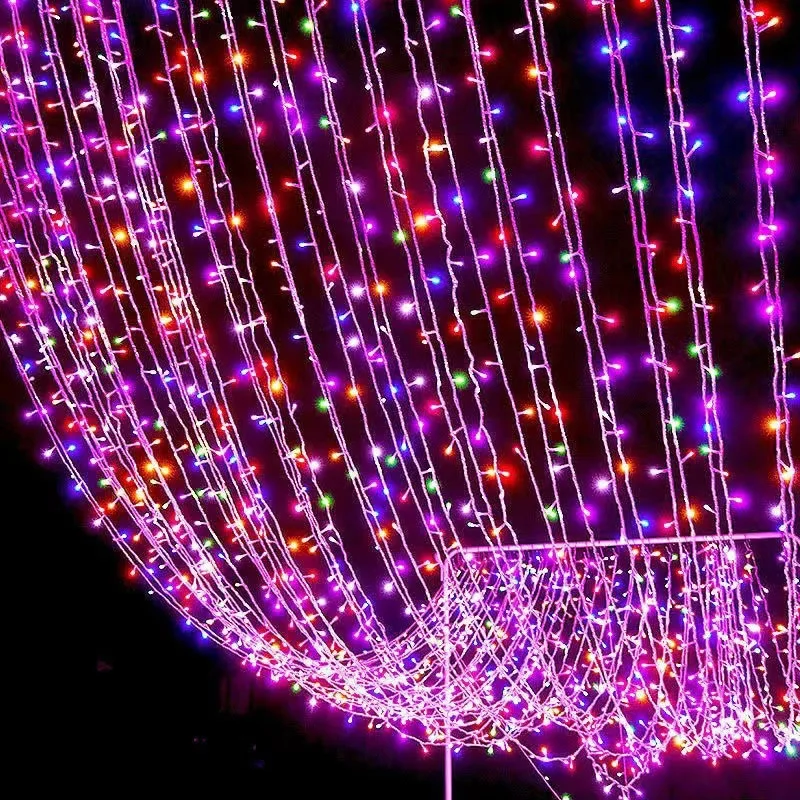 Toprex IP65 Waterproof LED String Curtain Light 220V Christmas  Lights Decorative Tree Style for Outdoor House Hanging