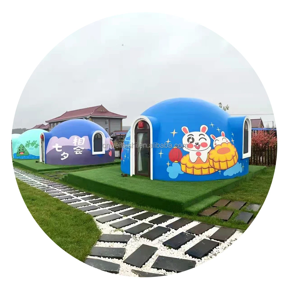 mold eps geodesic dome house 6.5 m round dome light graphene eps prefab houses geodome greenhouse tent
