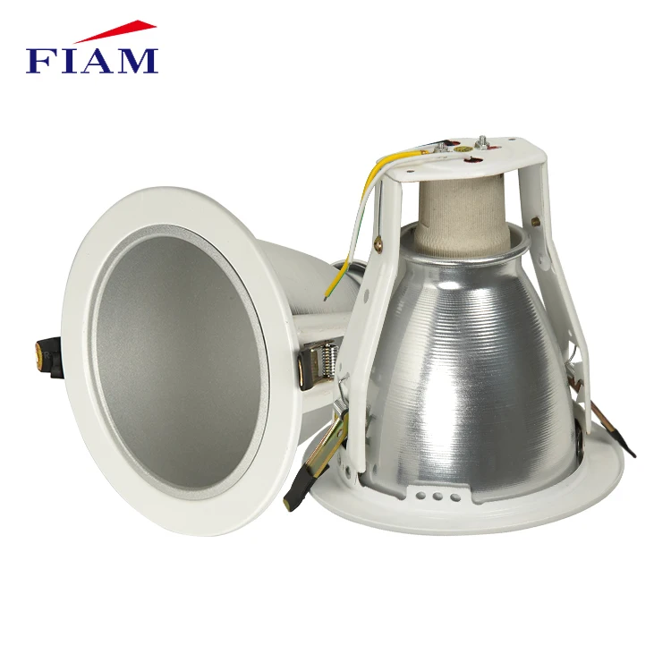 
Matt White Iron Mr16 50w Round Unadjustable Light Fixture Spotlight Housing 