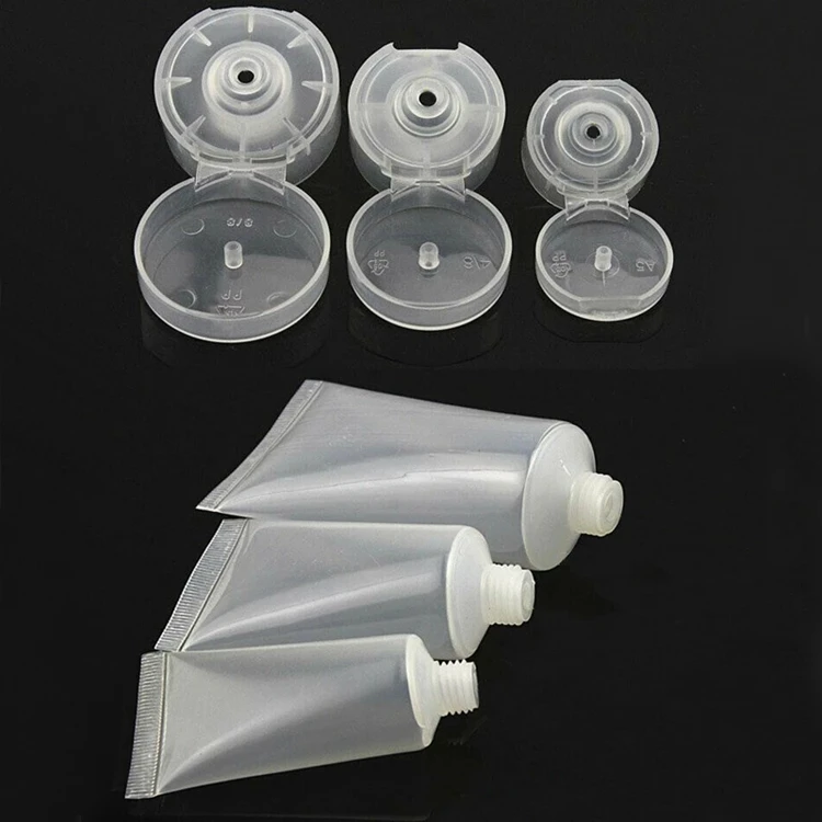 Wholesale empty 30ml 50ml 100ml  clear plastic tubes cosmetics,cosmetic squeeze tube,tubos cosméticos tube packing cosmetics