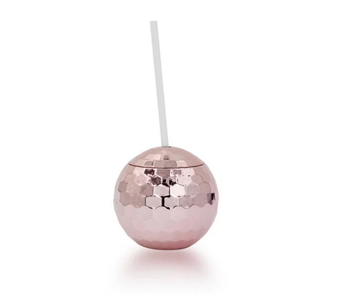 Hot Sale 19 Oz Disco Ball Tumbler Cups 1970s Disco Flash Ball Cocktail Cup Sparkly Glitter Disco Bar Party Wine Drinking Tea