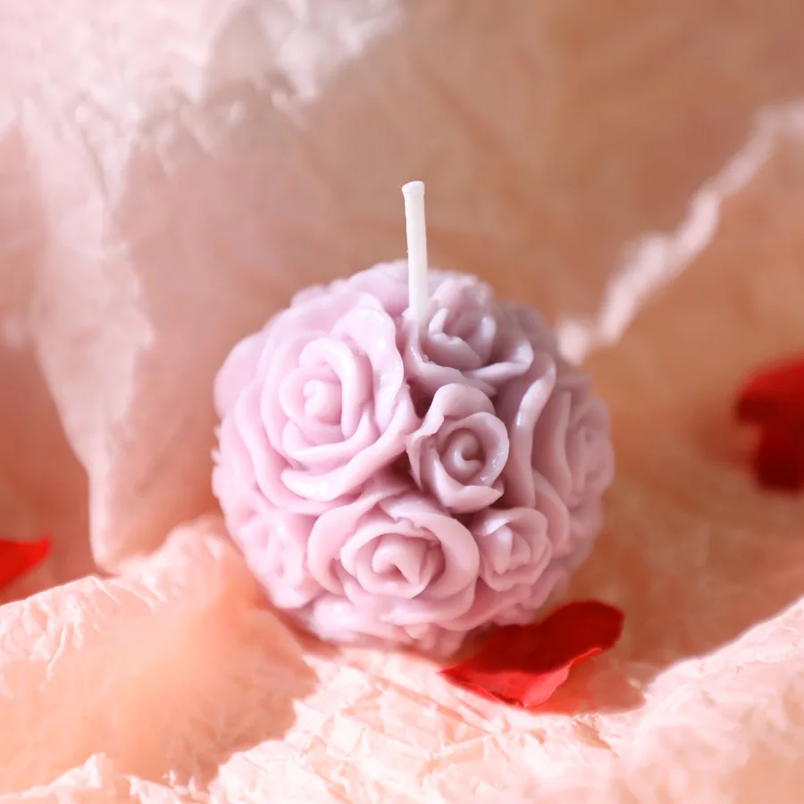 Romantic Handmade Flower Carved Shaped Aromatherapy Scented Candle Party Gift