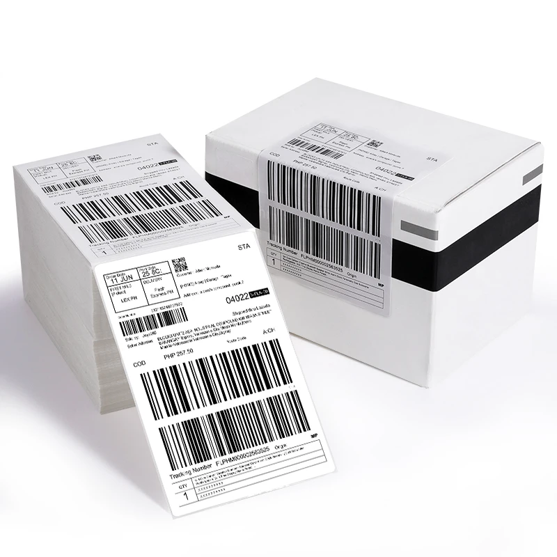 Factory Wholesale customized size self-adhesive A6 digital printing paper 4*6 direct thermal labels for shipping and transparent