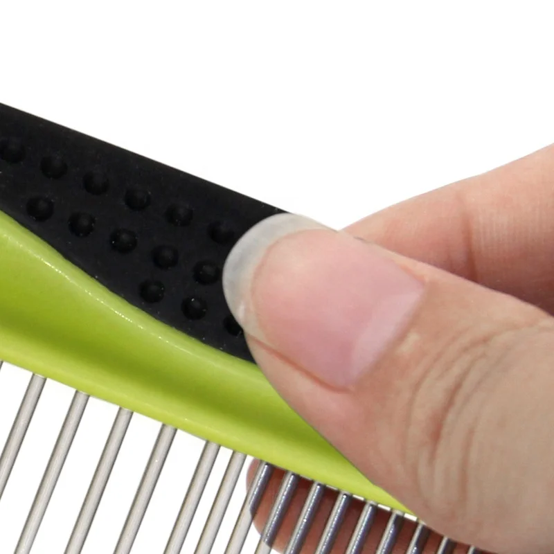 Factory Wholesale Multifunction Two Density Teeth Dog Metal Needle Hair Comb Cat Pet Grooming Comb