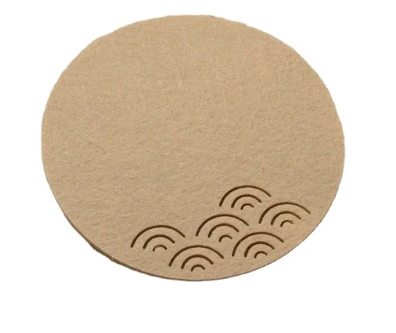 Factory direct sales Custom colors available Plate liner One hundred percent polyester Round Felt Coaster
