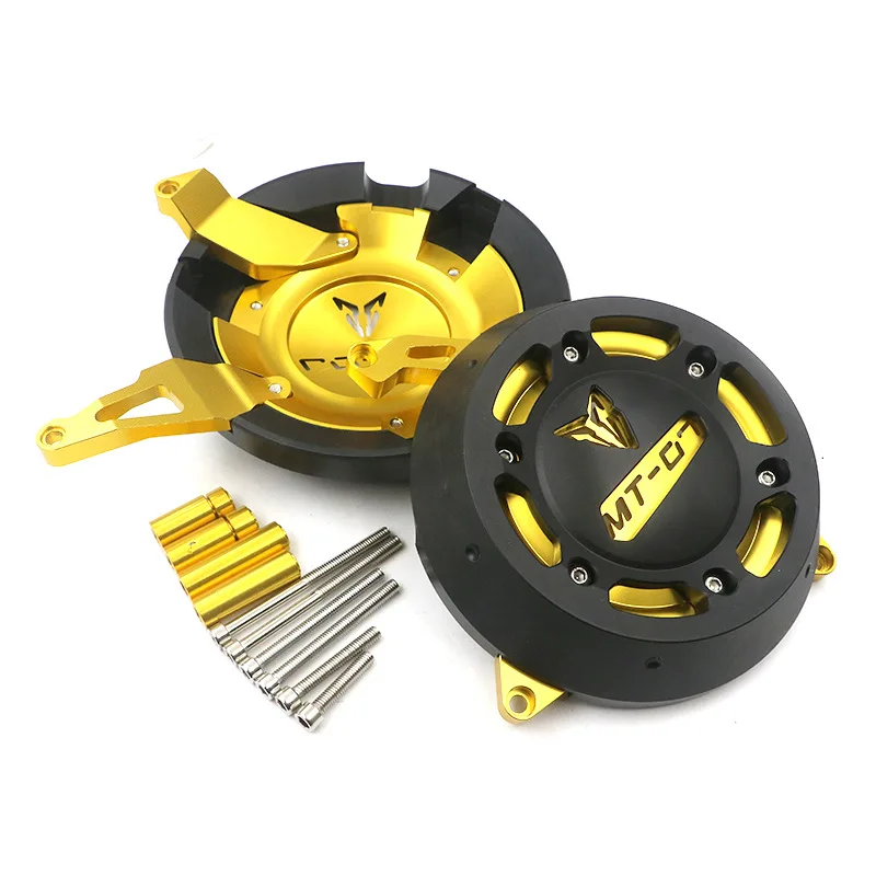 REALZION Motorcycle Modified CNC Aluminum Alloy Engine Side Cover Engine Protective Cover For Kawasaki MT 07 FZ 07