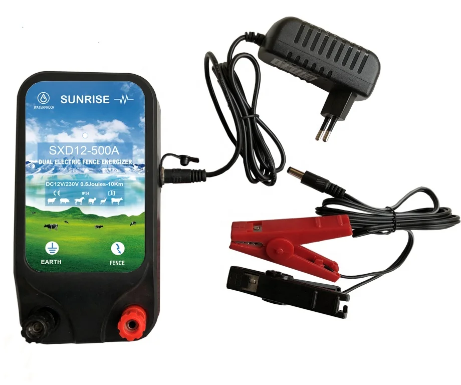 Dual Battery and Mains Power Supply Electric Fence Energizer Farm Special Electric Fence For Animal Farm