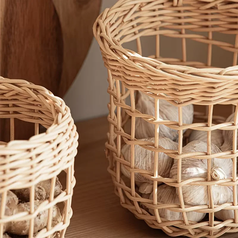 ECO Wall Hanging basket Garlic Onion baskets rattan wicker kitchen basket storage fruit Baby Toy Storage flower pots & planters