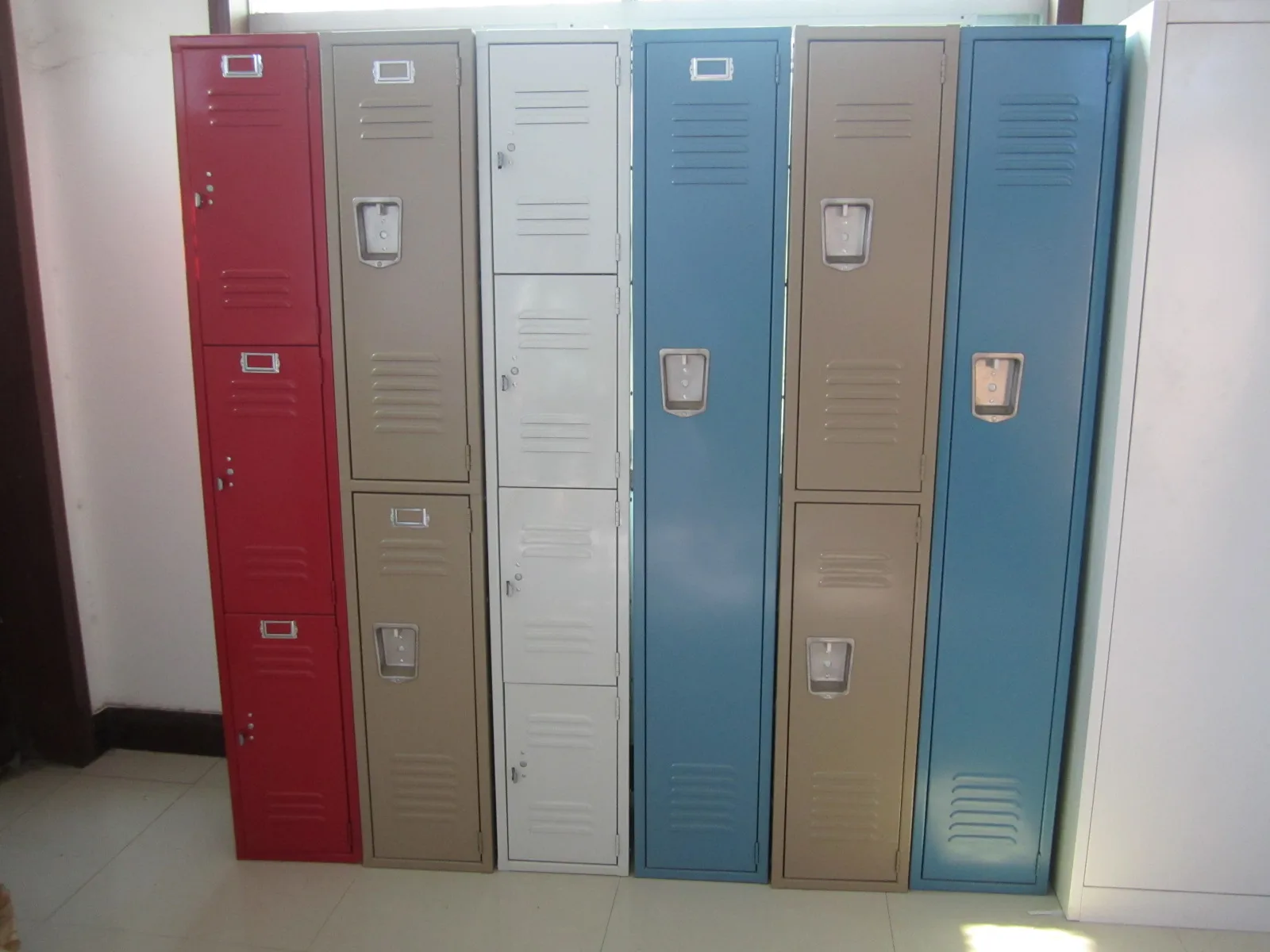 Special customization Bigger handle 6 Doors Locker Colorful  Metal Storage Cabinet Steel Cupboard Metal Cabinet locker