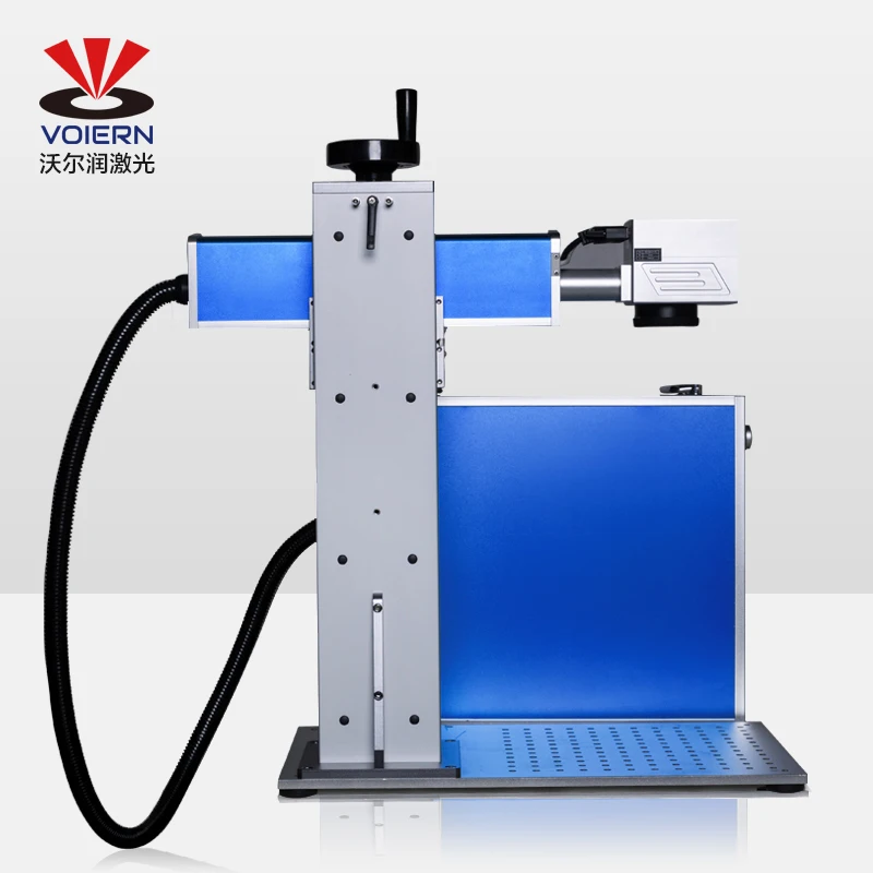 Voiern 20w 30w 50w fiber laser marking machine portable automatic nameplate sign serial number vin numberplate fibee