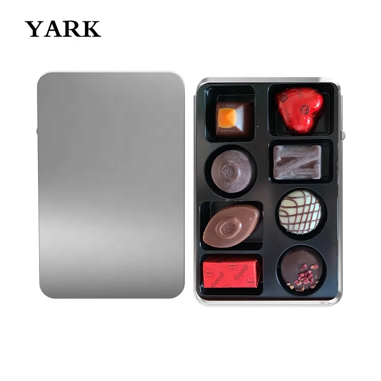 Childproof empty tin can packaging candy chocolate bar tinplate can box