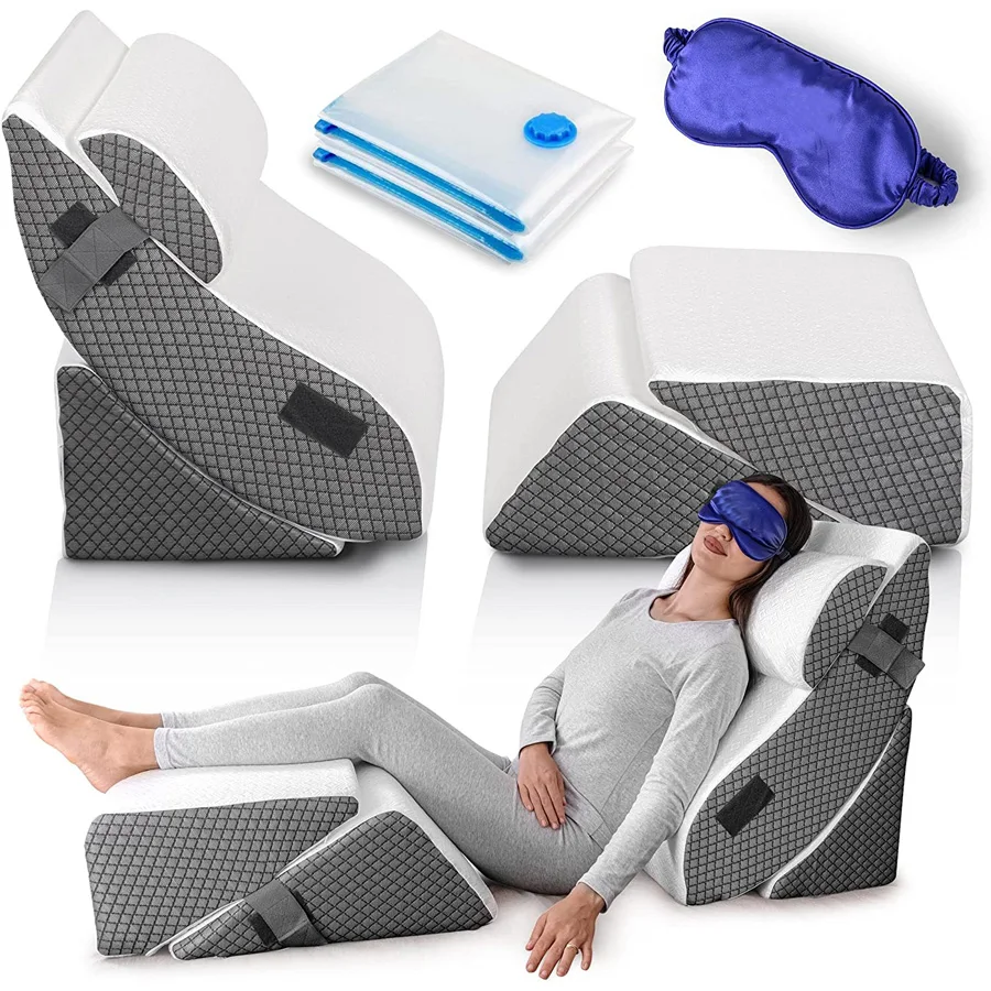Hot Sale Memory Foam Back Support Pain Relief Recovery Bed Wedge Pillows Adjustable Body Relaxing Leg Elevation Pillow