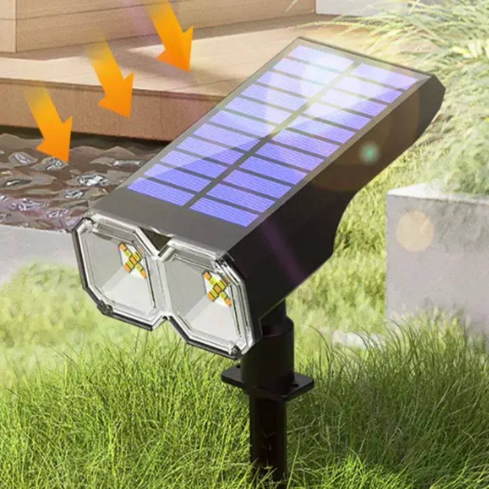New Solar Outdoor Induction Lawn Landscape Courtyard Garden Ground Plug Waterproof Tree Shooting Light