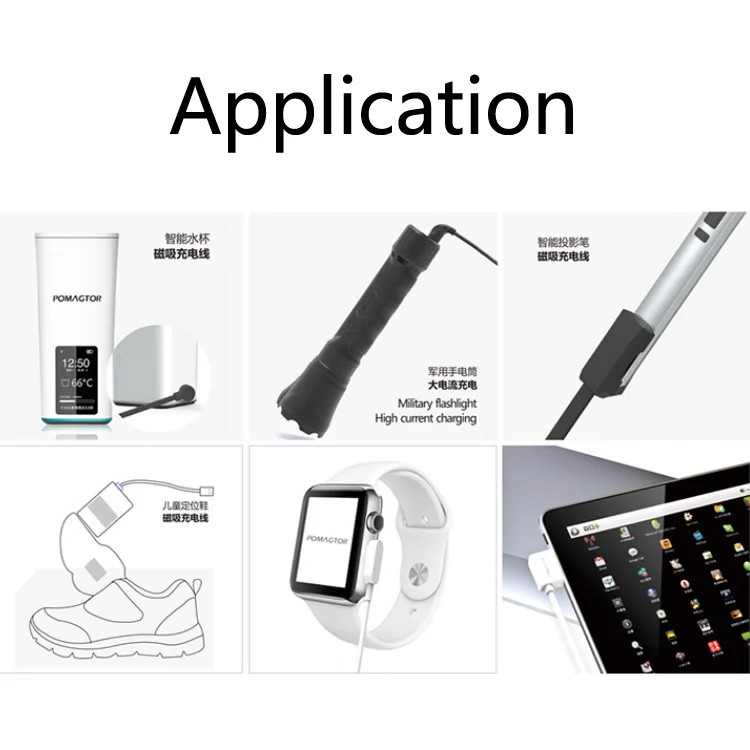 6 мм круглый 2-контактный Магнитный USB-кабель для зарядки pogo