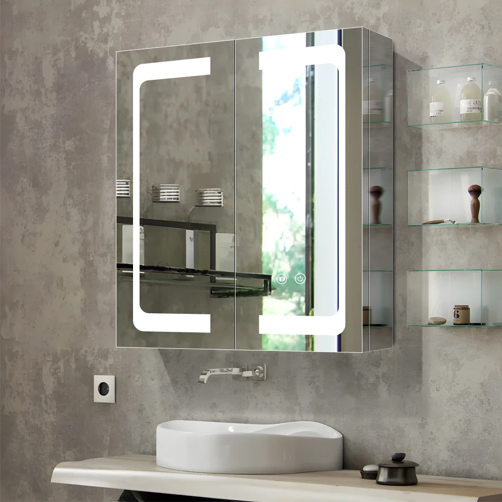 Bathroom mirror cabinet fashion furniture with light