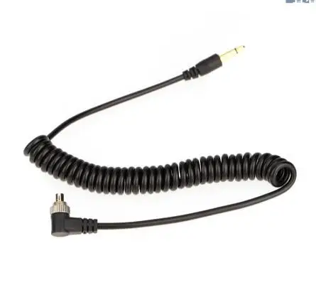 3.5mm Flash Sync Cable Cord with Screw Lock to Male Flash PC