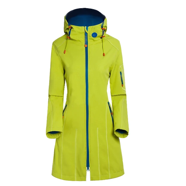Hot Sell Women Spring Autumn PU Coated Polyester Lady Rain Jacket Waterproof Rain Wear Rain Coat