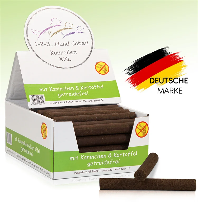 Made In Germany Customized Premium Ingredients 100% Natural Chewing Sticks With At Least 4% Rabbit