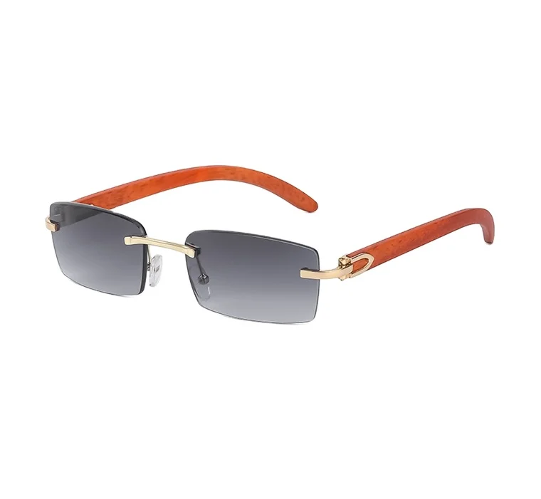 NEW Buffalo Horn luxury Sunglasses Rimless Glasses Men