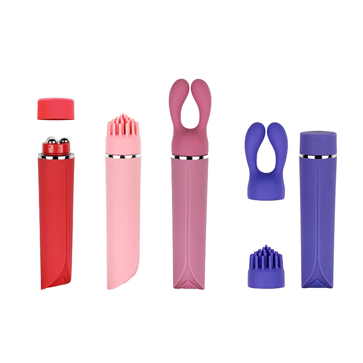 Newest Design G-spot Stimulation Vibrating with 3 Attachment Vibrators For Women Clitoris Stimulator