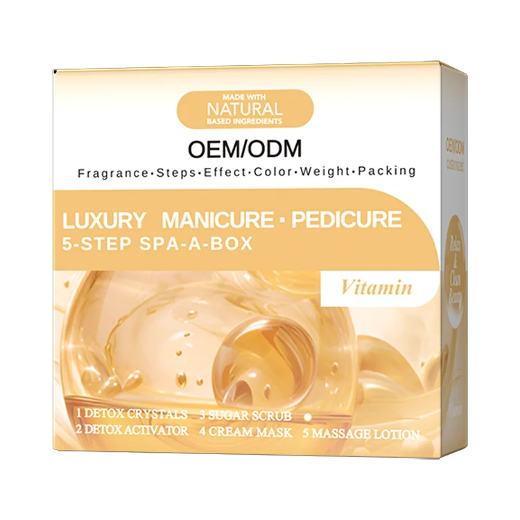 Private Label Spa Pedicure Kit Deluxe Foot Skin Care Set 5 Steps To Achieve Silky Smooth Feet At Home