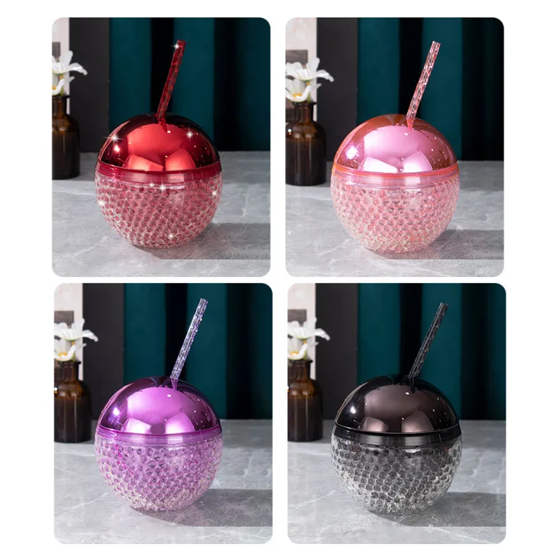 JWT Colorful Disco Ball Drinking Cup 20oz disco party cup bpa free plastic ball tumbler