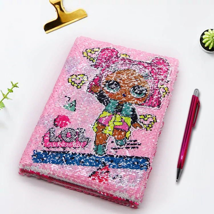 Индивидуальные красочные Украшенные пайетками, для студентов с твердой обложкой тетради